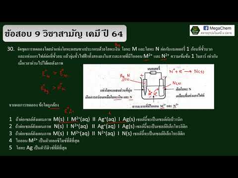 เฉลยข้อสอบวิชาสามัญเคมีปี6