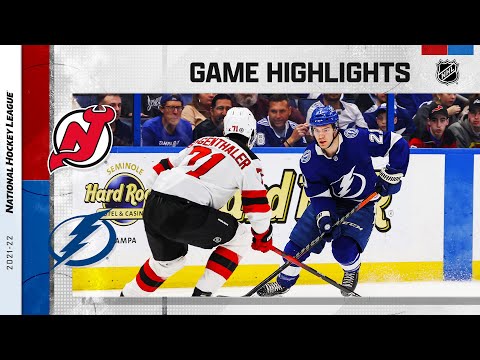 Devils @ Lightning 1/27/22 | NHL Highlights