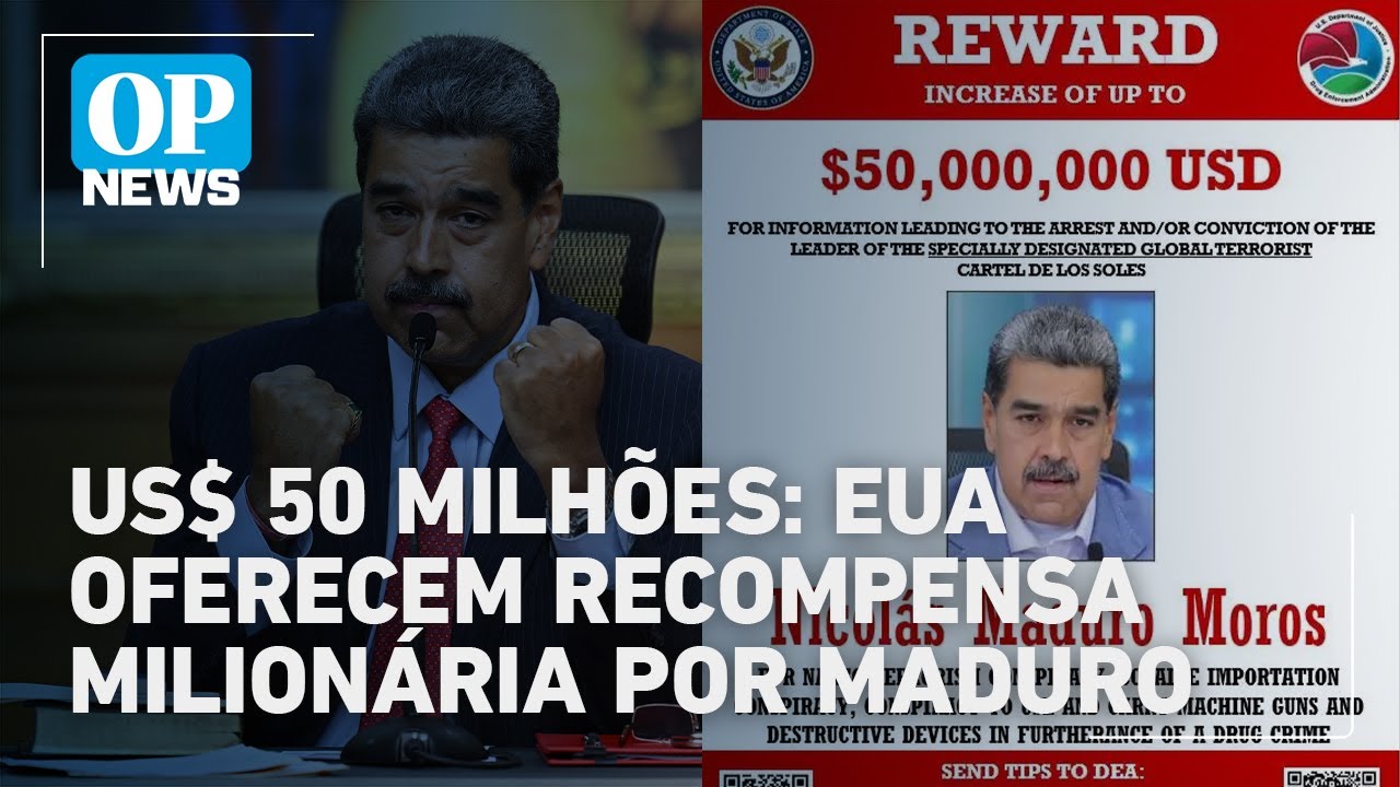 EUA oferecem US$ 50 milhões por Maduro e aplicam sanções | O POVO News