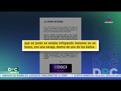 Se registra un intento de suicidio en el CCH Oriente