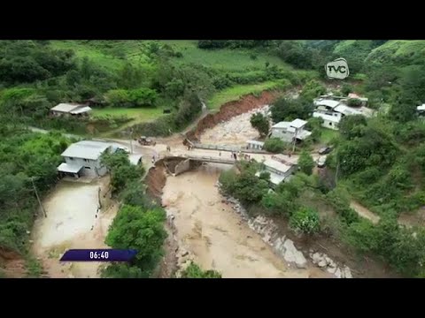Desbordamiento de ríos afecta a viviendas y destruye puentes en sitos de El Oro y Loja