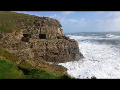view Storm Brian at Tilly Whim Caves and Peveril Point at Swanage