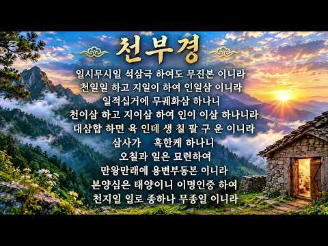 천부경 <strong>노래</strong> 3시간 동안 <strong>연속</strong> 듣기 명상음악 홍익인간  천지인 대자연의 에너지