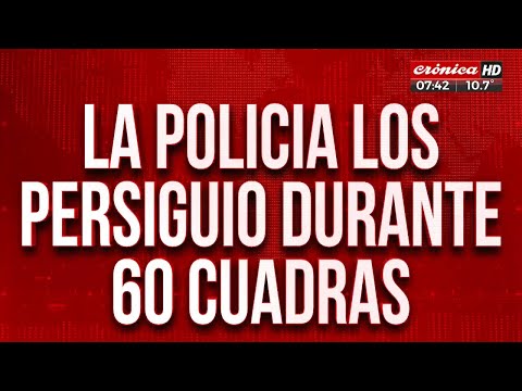 Policía persiguió durante 60 cuadras a dos delincuentes en Rosario: fueron detenidos