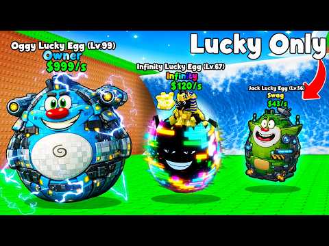 Roblox 0-1T LUCKY EGG Challange In Escape Tsunami For Brainrots With Oggy And Jack