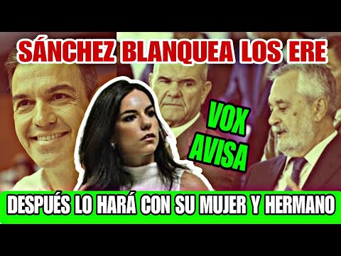 VOX DENUNCIA COMO PEDRO SÁNCHEZ BLANQUEAR LOS ERE PARA DESPUÉS HACERLO CON SU MUJER Y HERMANO