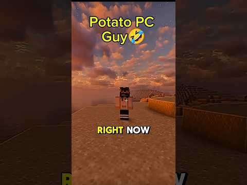 playing Minecraft with someone with a Potato PC be like 🤣🤣🤣#minecraft #minecraftrealis #viralshorts