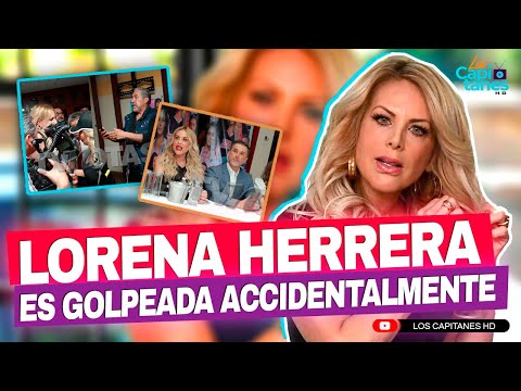 Lorena Herrera es golpeada accidentalmente en conferencia de prensa; su molestia fue evidente