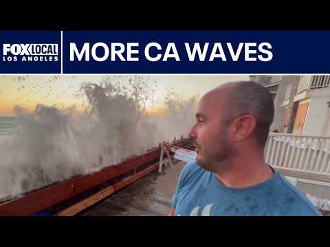 Powerful waves continue to batter Long Beach