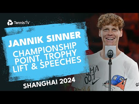 Jannik Sinner Championship Point, Trophy Lift & Speeches |  Shanghai 2024 Final Highlights