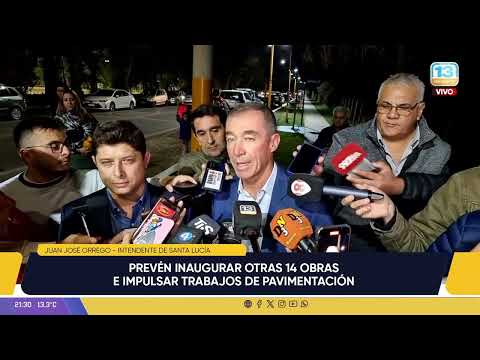 Juan José Orrego y Fabián Martín dejaron inaugurado un paseo saludable en Santa Lucía