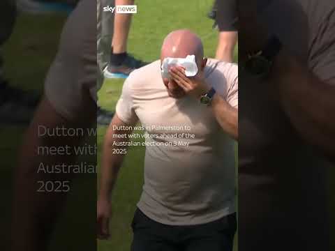 'We'll get you a beer': Australia's opposition leader accidentally hits cameraman with a ball