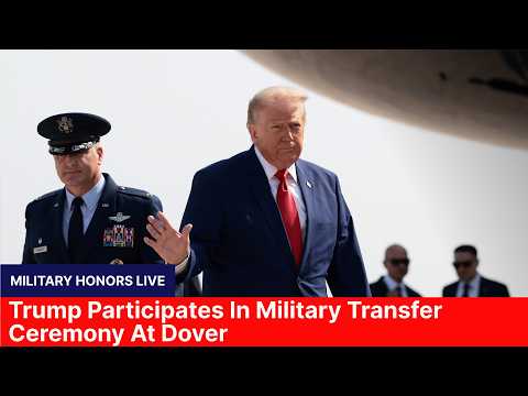 🔴LIVE | President Trump Attends Dignified Transfer Ceremony | AC112