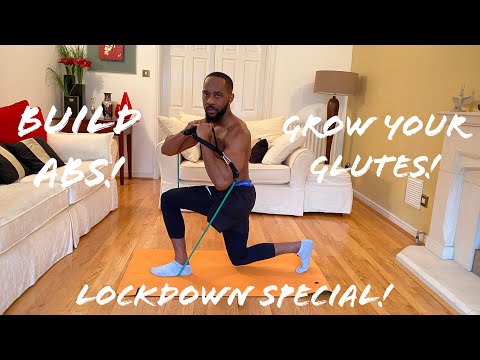 GROW your legs and glutes and build a six pack! Home workout|Fitbeast resistance bands