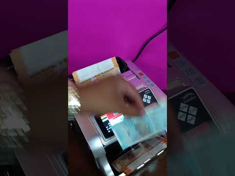 Automatic Money Counting Machine <strong>Processing</strong> 200 &amp; 50 Rupees Indian Banknotes With Error Detection 💸