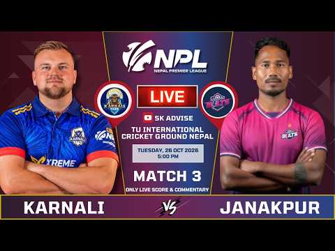 KARNALI YAKS VS JANAKPUR BOLTS <strong>LIVE</strong> | <strong>NPL</strong> 2026 2ND MATCH | <strong>LIVE</strong> SCORE &amp; COMMENTARY | CHITWAN BAT