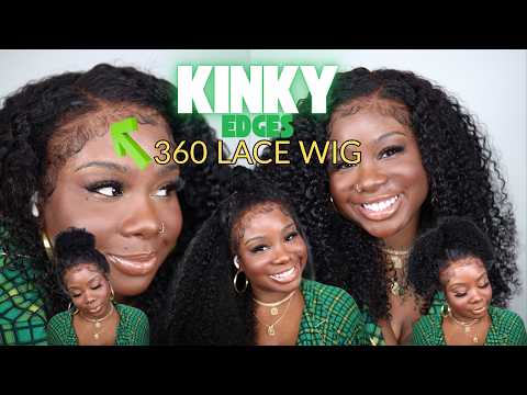Realistic Kinky Edges | 360 GLUESS Lace Wig Ft. Ashimary Hair