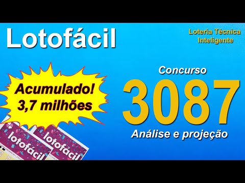 ANÁLISE E PROJEÇÃO PARA O CONCURSO 3087 DA LOTOFÁCIL - ACUMULADO