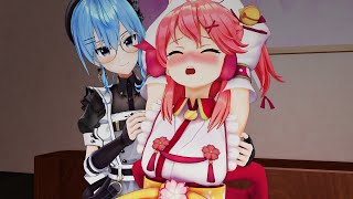 【くすぐり】hololive Sakuramiko and Hoshimachi Suisei  tickling【ホロライブ/さくらみこ＆