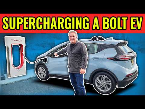 Charging A Chevrolet Bolt EV On A Tesla Supercharger