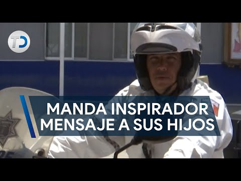 Agente de tránsito manda inspirador mensaje a sus hijos