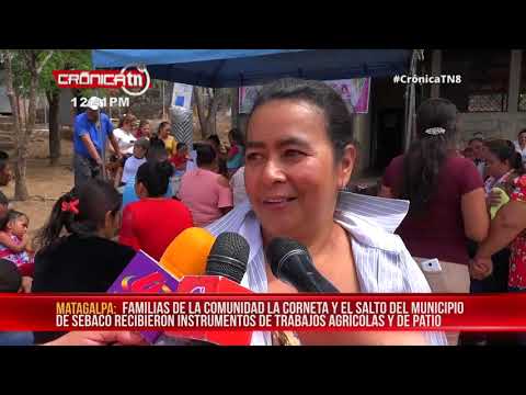 Familias reciben equipos para emprendimiento rural en Sébaco - Nicaragua