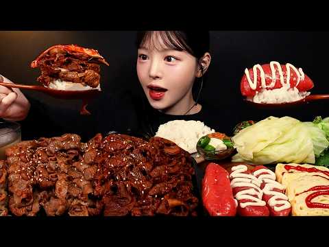 SUB)푸짐한 집밥 먹방! 연탄불고기 쌈밥 차돌된장찌개 명란젓에 봄동비빔밥까지 한식 새마을식당 꿀조합 Homemade Meal Mukbang Asmr