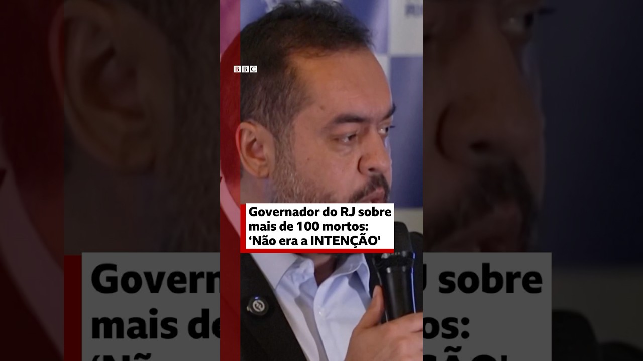 Não era intenção diz governador do Rio sobre mortes recorde em operação contra Comando Vermelho  TV Online Não era intenção diz governador do Rio sobre mortes recorde em operação contra Comando Vermelho