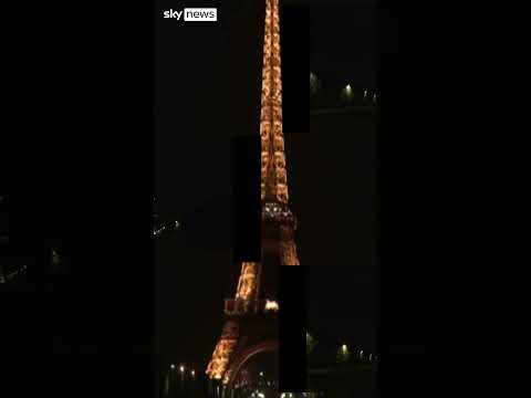Eiffel Tower goes dark for Pope