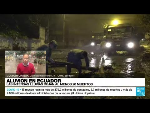 Informe desde Quito: intensas lluvias dejan al menos 20 muertos