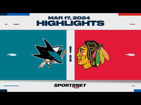 NHL Highlights | Sharks vs. Blackhawks - March 17, 2024