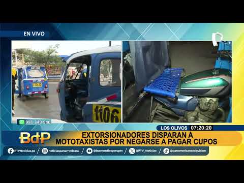 Los Olivos: extorsionadores disparan contra mototaxistas por negarse a cobrar cupos 2/2