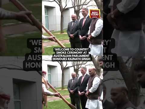 Traditional Smoke Ceremony At Australian Parliament Honours India Defence Minister Rajnath Singh