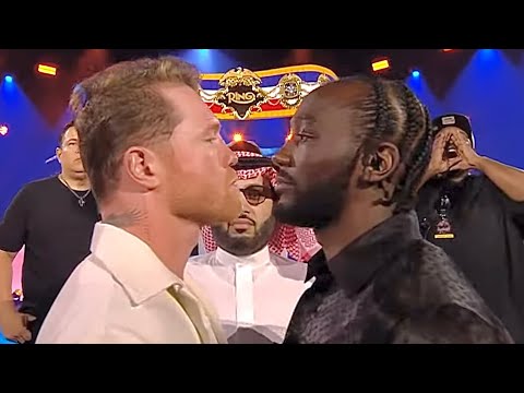 CANELO VS TERENCE CRAWFORD HEATED FACE OFF! BOTH MEAN MUG EACH OTHER