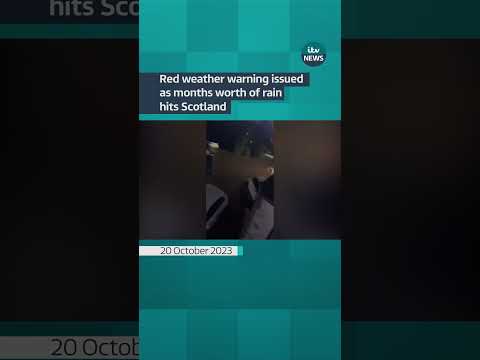Red weather warning issued as months worth of rain hits #scotland #stormbabet