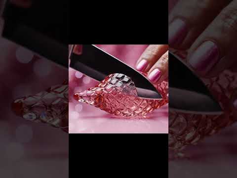 Pink Fruit Cutting ASMR | Ultra Realistic Glass Slice 🍓 #asmr #satisfying