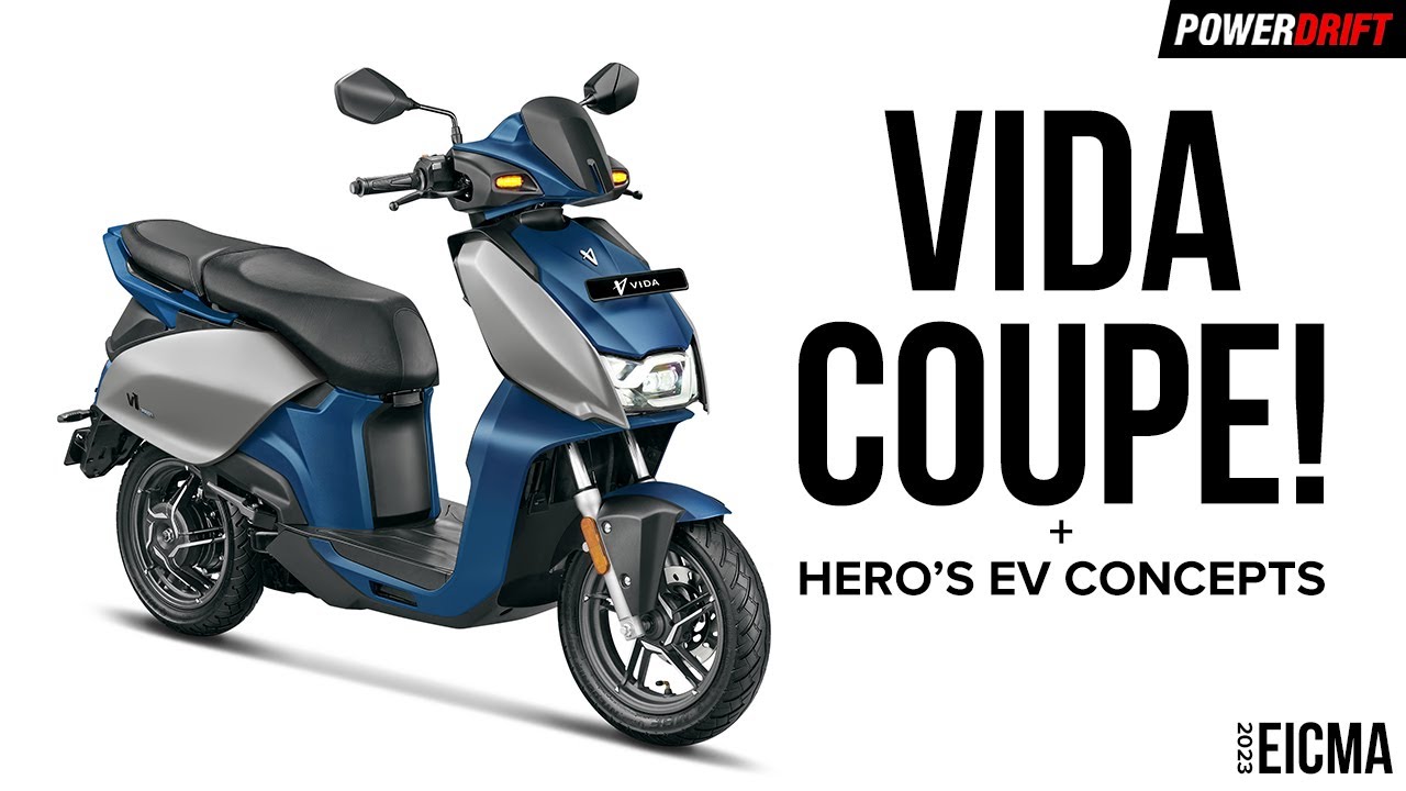 Hero showcases single-seater Vida and an electric dirt bike | First Look | EICMA 2023 on PowerDrift