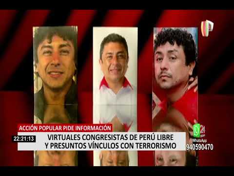 Perú Libre: piden al Mininter aclarar vínculos de virtuales congresistas con el Movadef