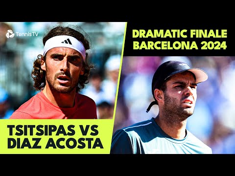 DRAMATIC Tsitispas vs Diaz Acosta Finale | Barcelona 2024 Highlights