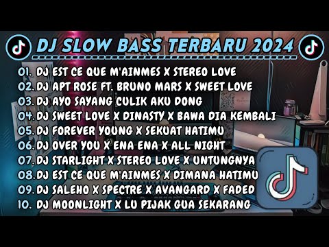 DJ SLOWBASS TERBARU 2024 || DJ EST CE QUE M'AINMES X STEREO LOVE || DJ APT ROSE FT. BRUNO MARS VIRAL
