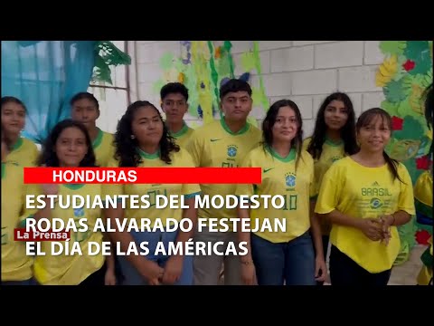 Estudiantes del Modesto Rodas Alvarado festejan el día de las Américas