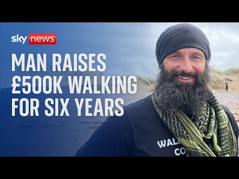 Man raises £500,000 for charity walking for six years