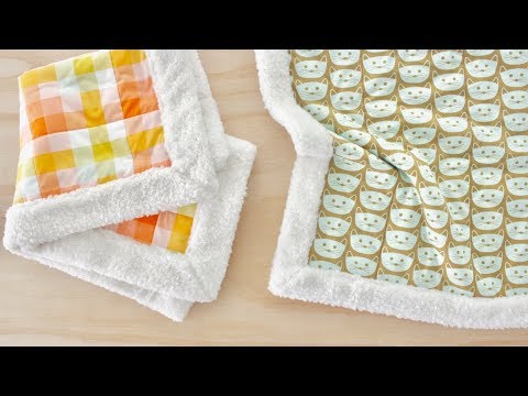 How to Make a Self-Binding Sherpa Fleece Blanket