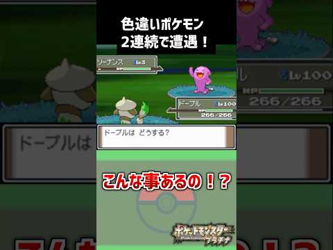 奇跡！2連続で色違いポケモンに遭遇！！#ポケモン  #色違いポケモン #ポケモンDP