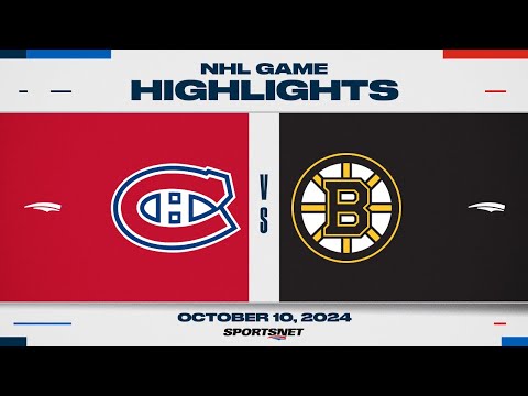 NHL Highlights | Canadiens vs. Bruins - October 10, 2024