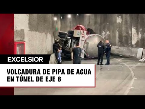 Vuelca Pipa de Agua en Mixcoac-Insurgentes, CDMX