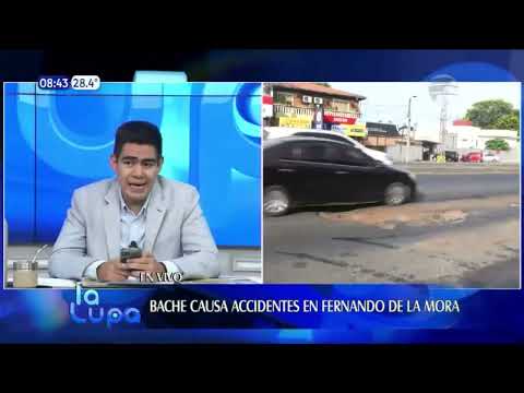 Bache causa accidentes de tránsito en Fernando de la Mora