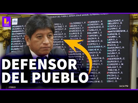 ¡LO ÚLTIMO! Josué Gutiérrez es elegido nuevo defensor del Pueblo del Perú