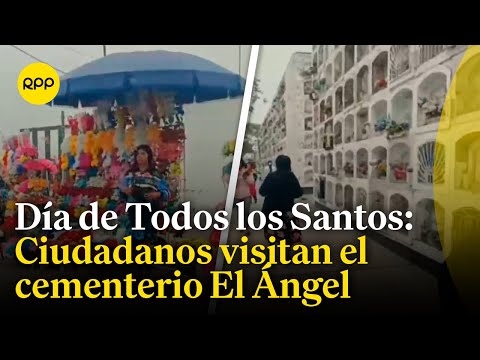 Día de Todos los Santos: Diversas personas asisten al cementerio 'El Ángel'