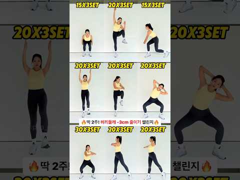 따라하면 바지사이즈가 줄어든다거 난리난 동작 모음 #흥둥이 #workout